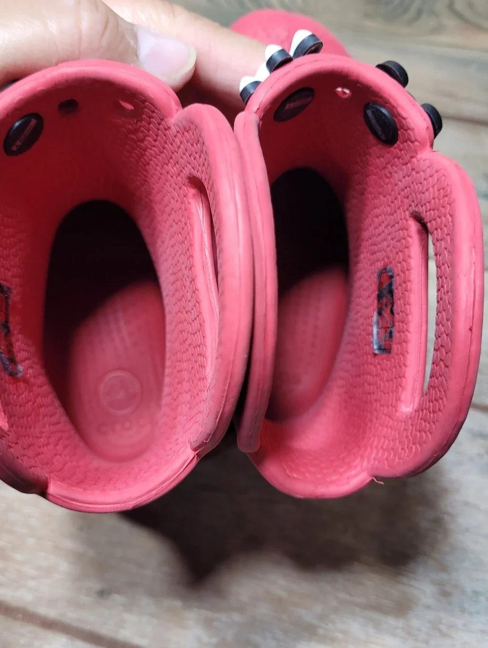 Crocs Waterproof Red Pull On Rain Boots Kids Size C 10